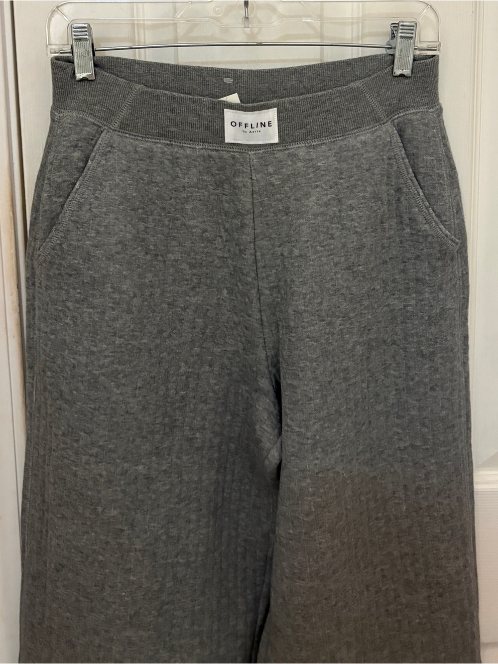 NWT!! Offline by Aerie Coffee Run Trouser Sweatpants in Dark Heather Grey - Picture 8 of 14